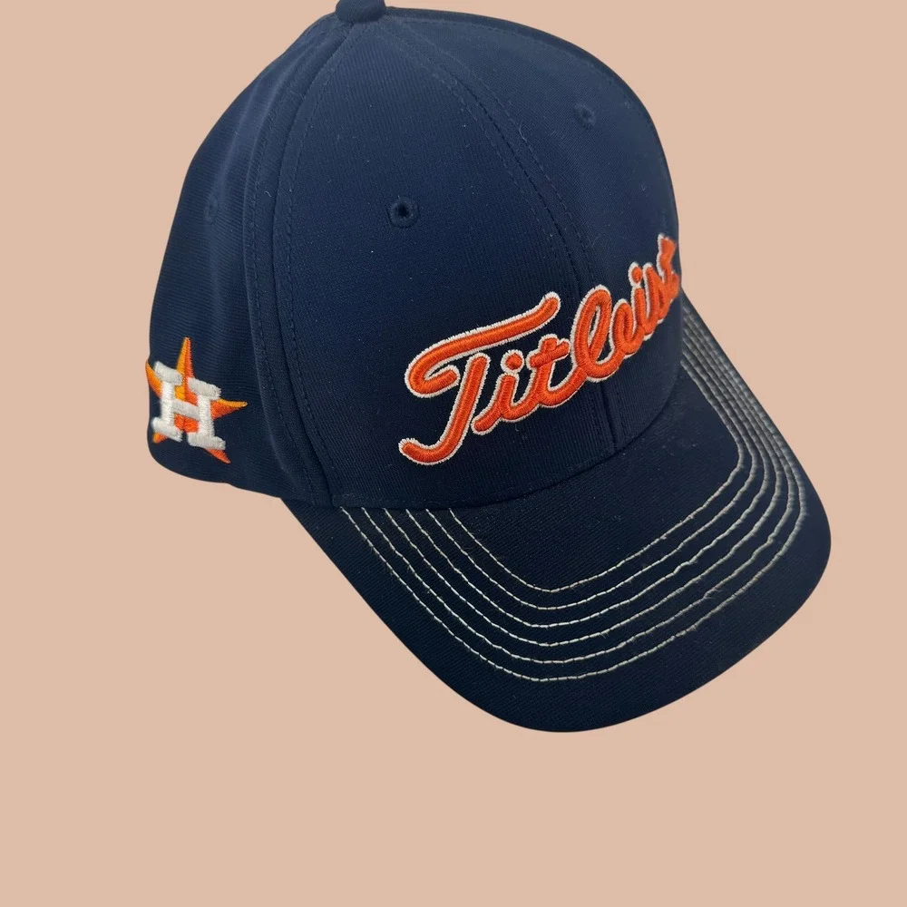 Titleist Houston Astros‎ MLB Golf Hat Navy Blue 47 Brand Stretch Fit M-L TH5FMLB